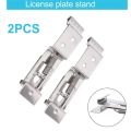 1 Pair Car License Plate Frame Holder Trailer Number Plate Clips Spring Loaded Stainless Steel Bracket Truck Frame Holder Clamp. 