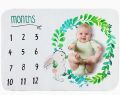 Baby Monthly Milestone Blanket For Newborn Boy & Girl  1 to 12 Month Soft Photography Background Prop Baby Shower Gift. 