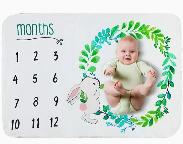 Baby%20Monthly%20Milestone%20Blanket%20For%20Newborn%20Boy%20&%20Girl%20%201%20to%2012%20Month%20Soft%20Photography%20Background%20Prop%20Baby%20Shower%20Gift%20-%20Image%202