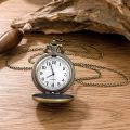 Retro Punk Pirate Captain Double Knife Quartz Pocket Watch with Necklace Chain Pendant Gift for Male Men Vintage Clock.