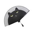 Cat Chinese Cartoon Silk Fashionable Japan style Hand Fans Popular Lovely Kitty fan Handheld Folding Women Girls show Fans. 