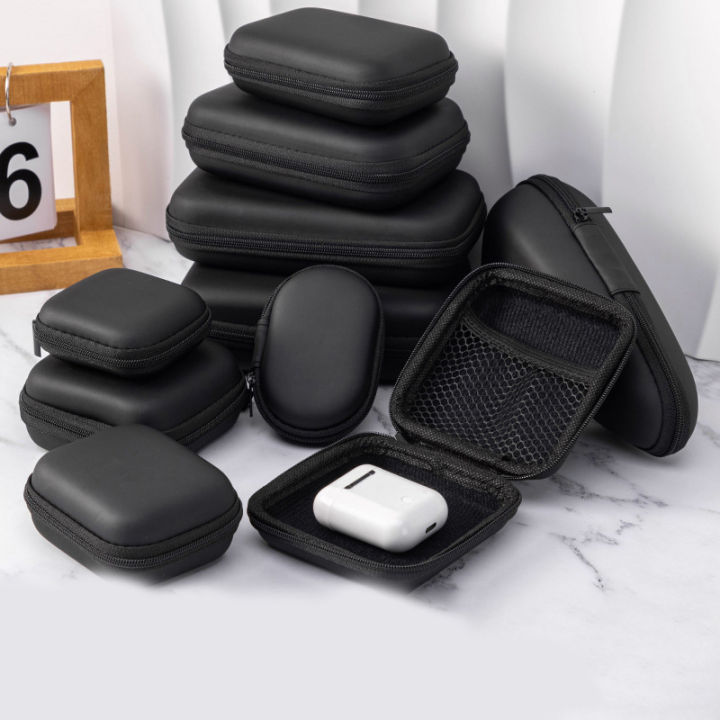 Artificial Leather 3C Storage Pouch for Digital Accessories; Portable Charger, Earphone, Cable, and U Disk Case.