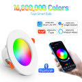RGB TuYa Led Downlight AC85-265V 15W Dining Room LED Spotlight Smart Ceiling Light CW+WW Recessed Down Light Round Panel Light. 