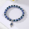 New Blue Eye Resin Bracelet Temperament Casual Hip Hop Series Personality Fatima Palm Devil Eyeball Bracelets Party Date Jewelry. 