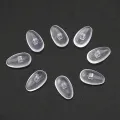 KAMMPT 5/10/20 Pairs Water Drop Shaped Elastic Nose Brackets Oval Transparent Screw-in Glasses Nose Pads for Eyewear Repairing. 