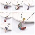 Retro Reiki Healing Energy Crystal Pendant Natural Stone for Yoga Meditation Spiritual 7 Chakra Jewelry Neckalce Amulet Orgonite.