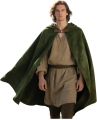 Velvet Hooded Cloak Medieval Renaissance Cape with Hood for Men Women Halloween Costume.