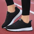 Women Casual Shoes Breathable Walking Mesh Lace Up Flat Shoes Sneakers Women Tenis Feminino Pink Black White. 