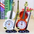 Violin Clock Table clock for gift with Alarm Clock. 