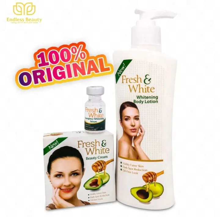 fresh & white cream set lotion