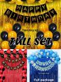 Happy Birthday Combo Complete Set-02 (20 Balloons+1 set Banner+1 Background Decor).. 