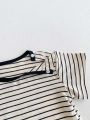 2pcs Baby Suits Newborn Boy Clothes Summer Short Sleeves Stripe Baby Tops with Jumpsuit Two Piece Sets 0-2yrs.