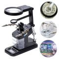 Welding Magnifying Glass with 10 LED Light Auxiliary Clip Magnifier Manual Welding Soldering Stand Fixed Repair Tool. 
