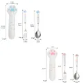 Stainless Steel Spoon and Fork Set with Storage Box Portable Tableware Cute Cat Paw Shaped Dinnerware Kit for Adults Kids School. 