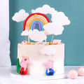 Rainbow Cloud Cake Happy Birthday Cake Wedding Dessert Cake Topper Decoration Baby Shower Cake Decoration. 
