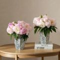 1PCS Hand-Painted Blue and White Porcelain Vase Elegant Home Decor for Living Room Entryway Desktop Flower Arrangement Display home decoration item.
