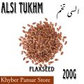 ALSI TUKHAM - ALSII TUKHM - FLAX SEEDS - FLEX SEED - 200g. 