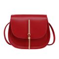 New Golden Tassel Double Layer Semi Circle Solid Color One Shoulder Saddle Bag Fashion Casual Women Small Bag.