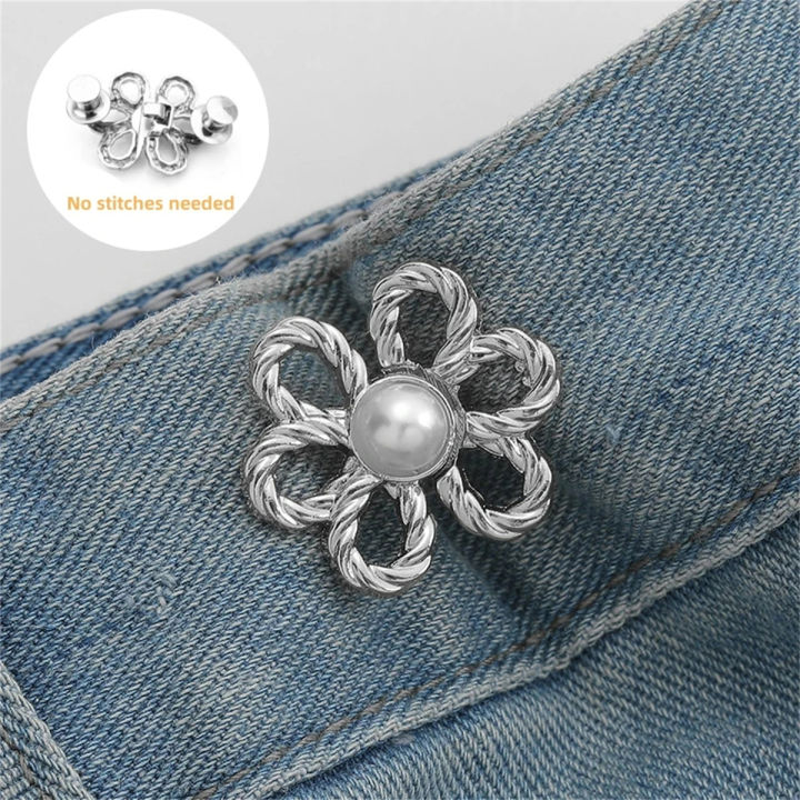 2pairs%20Waist%20Metal%20Flower%20Adjustable%20Tighten%20Invisibility%20Decoration%20Couple%20Buckles%20Pants%20Skirts%20Size%20Change%20From%20Large%20To%20Small%20-%20Image%207