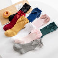 2025 New Kids Socks Toddlers Girls Big Bow Knee High Quality Long Soft Autumn Winter 100% Cotton Lace Baby Tube Sock Calcetines. 