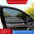 2pcs Car Rear Side Window Sunshade UV Protect Shield Mesh Prevent Mosquito Sunshine Privacy Protection Foldable Curtain. 