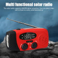 Portable Multifunctional Hand Radio Crank Dynamo Solar Powered Weather Radios NOAA/AM/FM Emergency LED Flashlight Power Bank. 