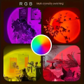 1PC Multicolor Sunset Floor Lamp USB Powered Mood Light for Party & TikTok Background. 