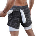 Men Running Shorts 2 In 1 Double-deck Sport Shorts Sportswear Gym Fitness Short Pants Training Jogging Bottom Men's Clothing. 