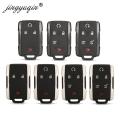 jingyuqin 3/4/5/6BTN Keyless Entry Case for GMC Yukon XL Chevrolet Tahoe Suburban Sierra Silverado Remote Key FOB Shell Housing. 