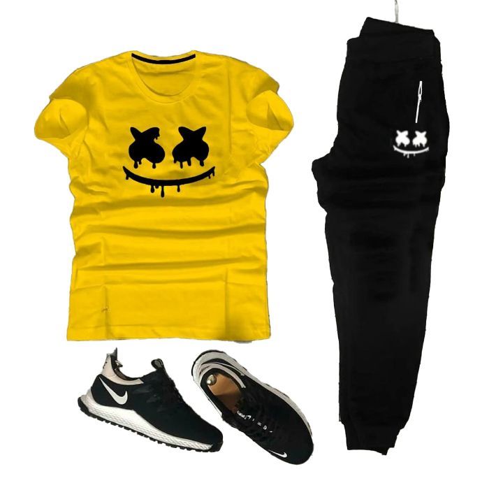 New Printed T-shirt & Trouser For Men & Boys- T-shirt & Trouser For Boys