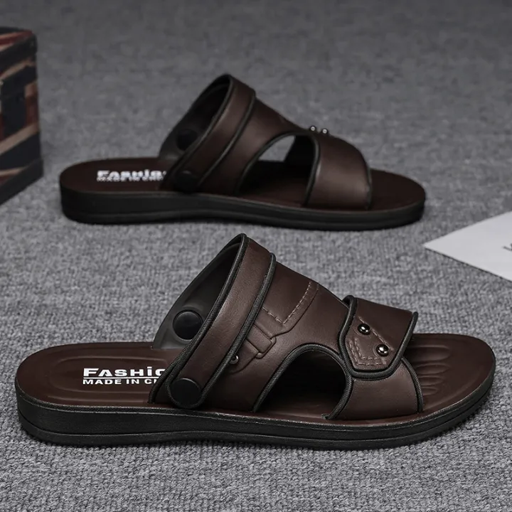 Summer%20Men's%20Sandals%20Leisure%20Beach%20Shoes%20Male%20Holiday%20Slippers%20Outdoor%20Retro%20Comfortable%20Casual%20Sandals%20leather%20Men%20Slippers%20-%20Image%207