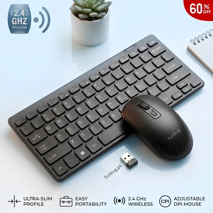 Mini%C2%A0Wireless%20Keyboard%20and%20Mouse%20Combo%20%7C%20Ultra-Slim%20Portable%202.4GHz%20Mini%20Keyboard%20&%201600%20DPI%20Adjustable%20Mouse%20Set%20for%20Laptop,%20Mobile,%20PC%20&%20Smart%20TV%20%7C%20Silent%20Typing%20-%C2%A010M%20Range%20-%20Matte%20Black%20-%20By%20FunBug%20-%20Image%202