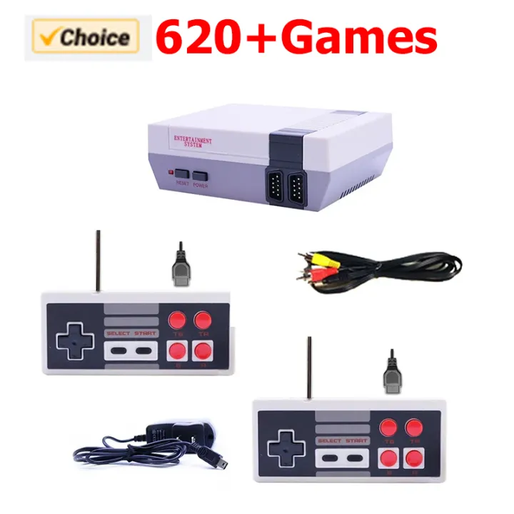 Retro Game Console Classic Mini Video Game System Built-in 620 AV Games ...