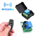 433mhz Wireless Remote Control Switch DC12v 10A 1ch Relay Receiver for Smart Home Garage Shutter Roll Door. 