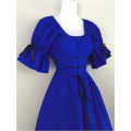 Women's Medieval Retro Style Princess Dress Square Neck Short Sleeve Tie Long Dresses Halloween Cosplay Evening Party Dresses. 