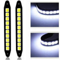 1/2pcs DRL COB Car LED Daytime Running Light White Waterproof Flexible Silicone Highlight Auto COB Lamp Car Exterior Accessories.