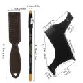 6pcs Beard Grooming Kit – Beard Shaping Pencils, Beard Brush, Styling Template Tool for Outlining, Trimming Shaping Facial Hair. 
