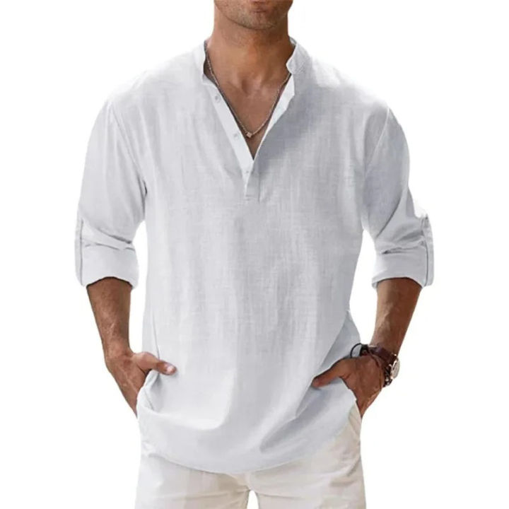 Streetwear%20Men%20Lightweight%20Shirts%20Long%20Sleeve%20Henley%20Cotton%20Linen%20Shirts%20for%20Men%20Beach%20Hawaiian%20Shirts%20Breathable%20Collar%20Tshirts%20-%20Image%202