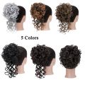 Benehair Messy Curly Hair Bun Scrunchies Extensions Synthetic Drawstring Ponytail 90g Wave Large Bun Updo Hair Pieces For Women. 