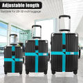 Cross Luggage Strap TSA Customs Lock Luggage Strap Adjustable Travel Suitcase Belt with ID Tag Anti-lost Baggage Packing Belt. 