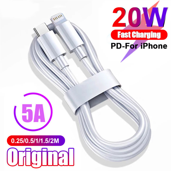 Original%2020W%20PD%20USB%20Type%20C%20to%20Lighting%20Fast%20Charger%20Cable%20For%20Apple%20iPhone%2014%2013%2012%2011%20Pro%20Max%20X%20XR%208%207%20Plus%20iPad%20Data%20Sync%20Line%20-%20Image%207