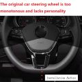 Car Styling Steering Wheel Covers Stickers Accessories For Volkswagen GOLF 7 GTi MK7 POLO 2014 2015 Passat B7 2015 B8 MK6 Jetta. 