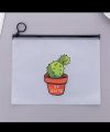 2 Pcs Transparent Cactus Document Bag Cute Clear File for School Office A4. 