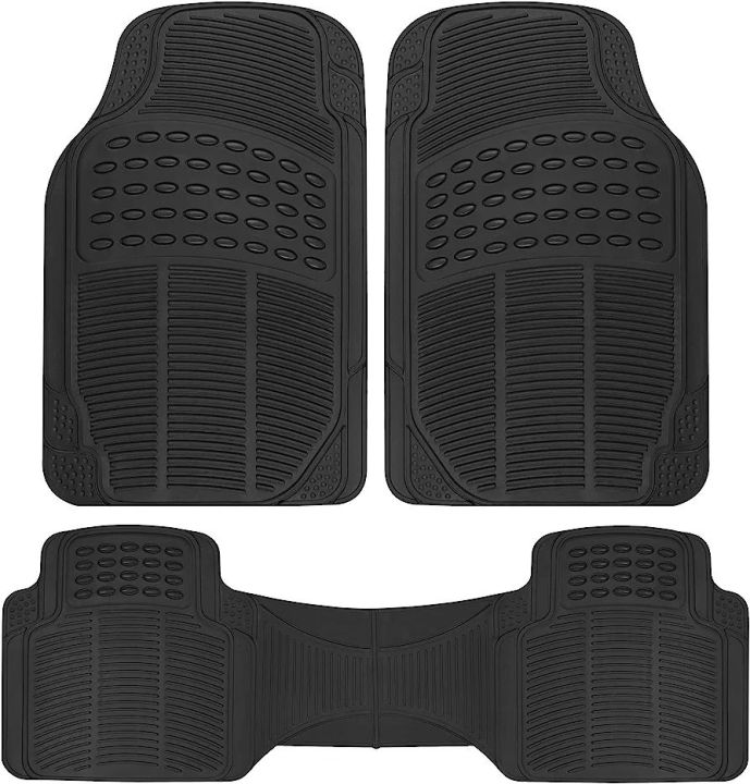 High quality 3 PCS Car Universal PVC Car floor mat - black