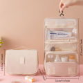 Portable Hook Toilet Bag Multi Functional Travel Waterproof Wear Resistant Multi Layer Storage Large Capacity Makeup Bag. 