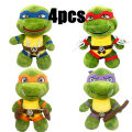 New 12/26cm Ninja Turtles Plush Dolls Anime Game TMNT Leo Raph Mike Don key ring Decoration Ornament Toys for Kids Birthday . 