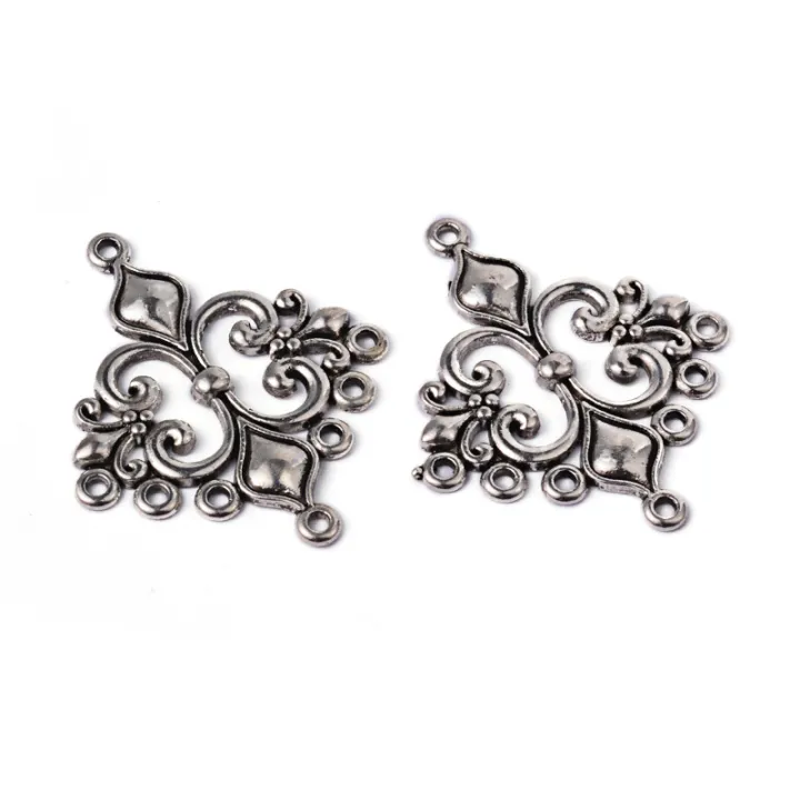 10%20pc%20Antique%20Silver%20Tibetan%20Style%20Rhombus%20Chandelier%20Component%20Links%20for%20Dangle%20Earring%20Making%20Lead%20Free%20and%20Cadmium%20Free%20-%20Image%204