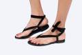 THE LADY black tie up women sandals. 