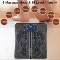 EMS Foot Massager Mat EMS Leg Reshaping Pad Rechargeable Bioelectric Acupoints Pulse Muscle Stimulator Improve Blood Circulation Relief Stress Pain Health Care Folding Portable Mat Feet Therapy Machine for Home and Office. 