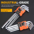 9PCS L Type Double-End Screwdriver Hex Wrench Set Allen Key Hexagon Flat Ball Torx Star Head Spanner Key Set Hand Tools. 